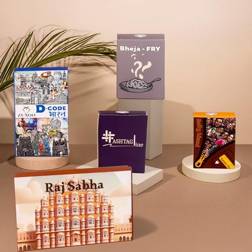 Image of Hashtagline Card Game - Guess the Brand Tagline Party Game | For Kids, Teens & Adults, Family Trivia Game, 2-8 Players, Age 7+, Birthday Gift, Return Gift & Indoor Fun