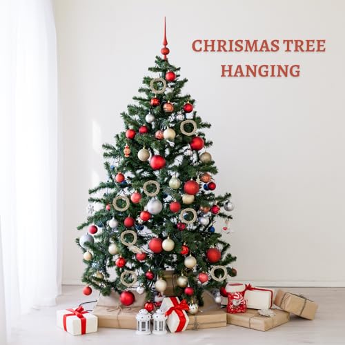 Image of Lata Vine Rattan Wilow Wreath for Craft, Artificial Flower Bouquet| 2 inch| Round Ring for Decoration, Dry Flower Making | 10 Pcs | Christmas /Xmas Party D?cor Wooden Twig for Wall Hanging