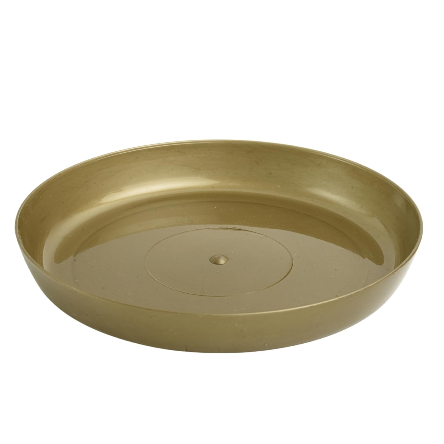 B2C Premium Glossy Flower Pot Saucer – Water-Resistant Plant Trays to Protect Furniture & Floors – Multiple Sizes & Colors for Indoor & Outdoor Plants (Gold, 17cm)