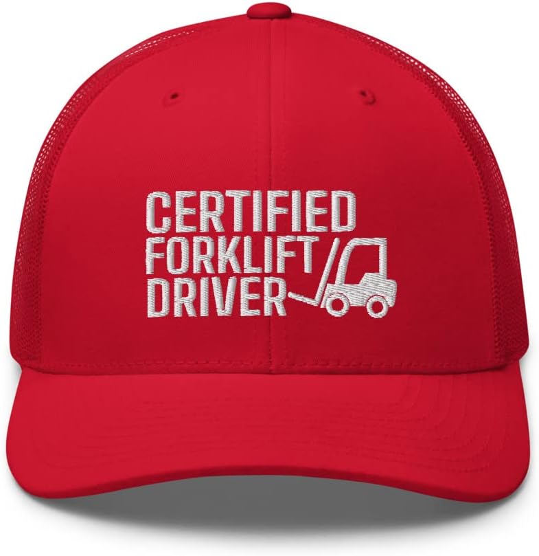 Certified Forklift Driver - Certified Forklift Operator Forklift Accessories - Trucker Cap Mesh Hat N