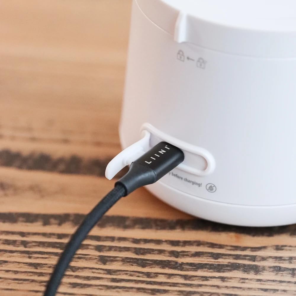 LIINI® 4.0 PRO Flaschenwärmer mit Akku, 75W, weiß – IP66 staub- & strahlwassergeschützt, 4 Stufen 37/40/45/50°C, Akku 15.000 mAh, unterwegs & zuhause, USB-C Aluminium-Kabel 150 cm, BPA-frei, CE/RoHS