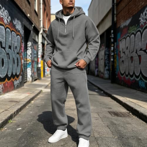 Men Sweatsuits Sets 2 Piece Sets Oversized Lighweight Running Jogging Suits - image 3