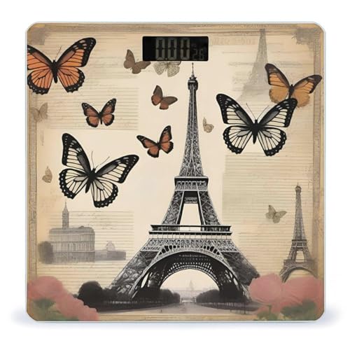 Báscula Digital de Baño Vintage Paris Torre Eiffel miniatura 1