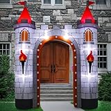 Sotiff 10ft Medieval Inflatables Arch Decoration Blow-up Medieval Castle Outdoor Decor with Built-in LED Light Blower for Indoor Outdoor Yard Party Holiday Birthday Supplies