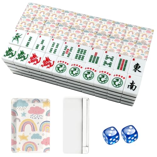 Set de Fichas American Mahjong Acrílicas 166 Pzs con Bolsa miniatura 1