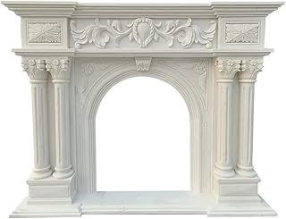 (can be customized size) 59 Inch x 47.2 Inch marble Fireplace Mantel Sur...