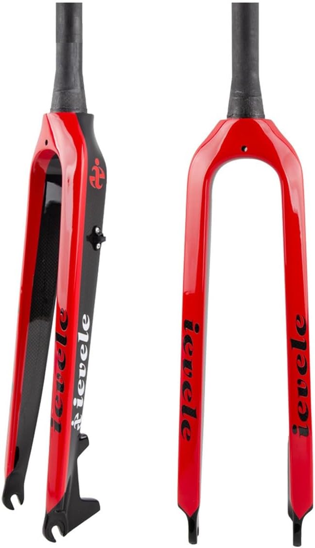 26/27.5/29''/ 29L Mountain Bike Rigid Fork Carbon Fiber Bike Hard Fork 28.6mm 1-1/2'' Tapered Tube Rigid Fork Disc Brake Bikes Front Forks QR