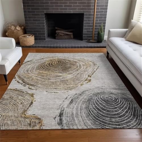 DJHWWD Alfombra Gamer Suelo alfombras niña Grigio 60x110CM Alfombra de decoración del hogar con patrón de círculo fácil de cuidar Alfombra Casa