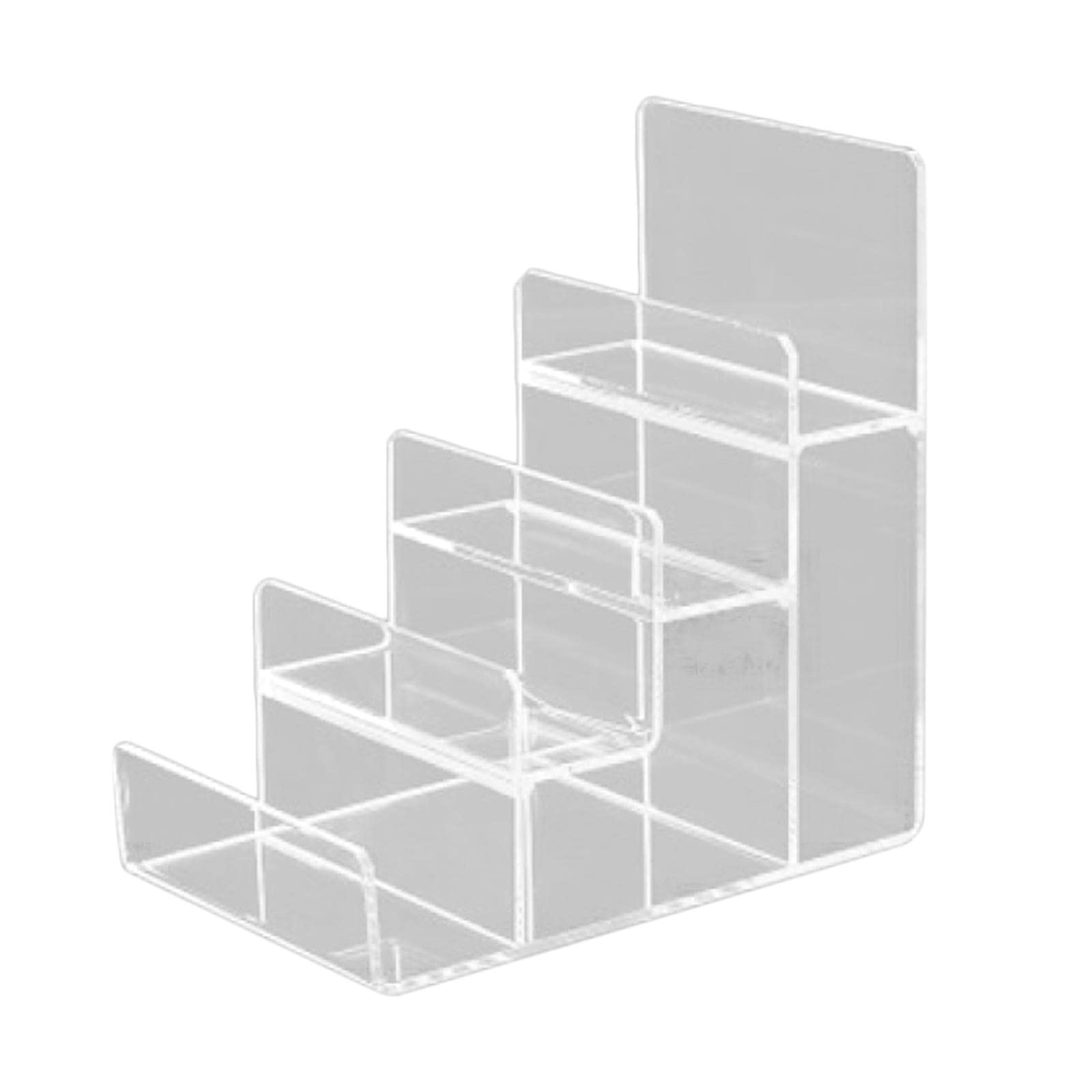 WOVEBIUS Acrylic Riser Display Shelf Handbag Purse Glasses Cosmetic Display Stand 4 Tiers