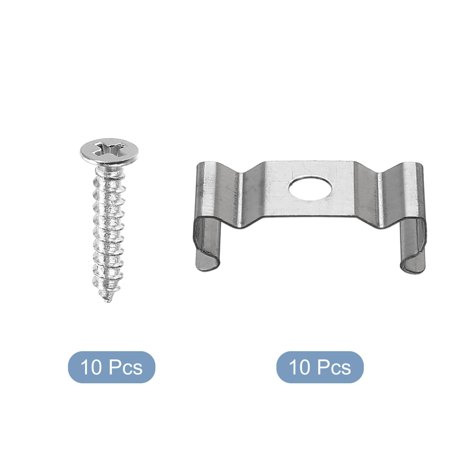 TOP-VIGOR 10Pcs T5 Clips Bracket Hanger Fluorescent Tube Light Fixture Holder Clamps with Screws for LED Bulbs Ceiling Lamp to Prevent Sagging - Image 4