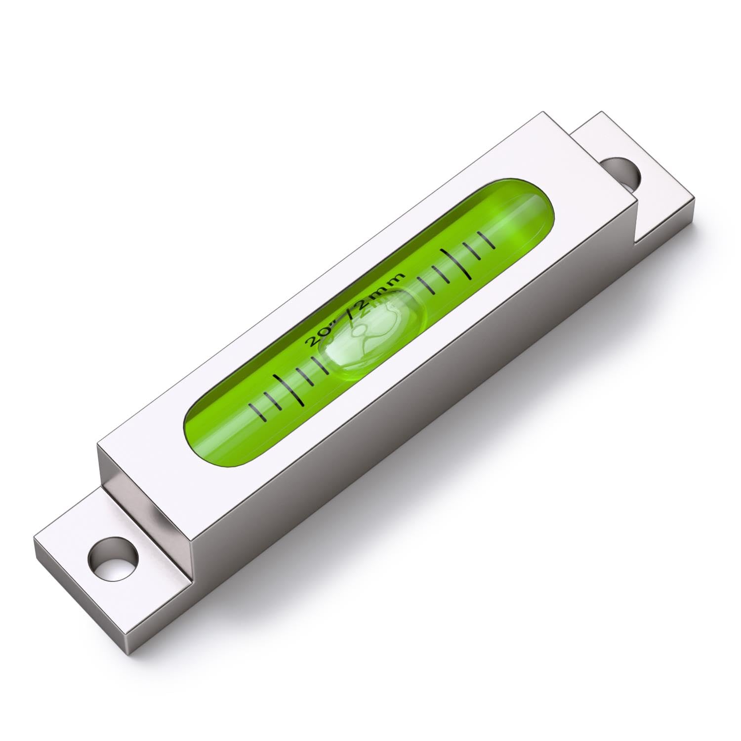 Metal Precision Level Glass Vial, Spirit Bubble Level, Accurate, 79mm - Green