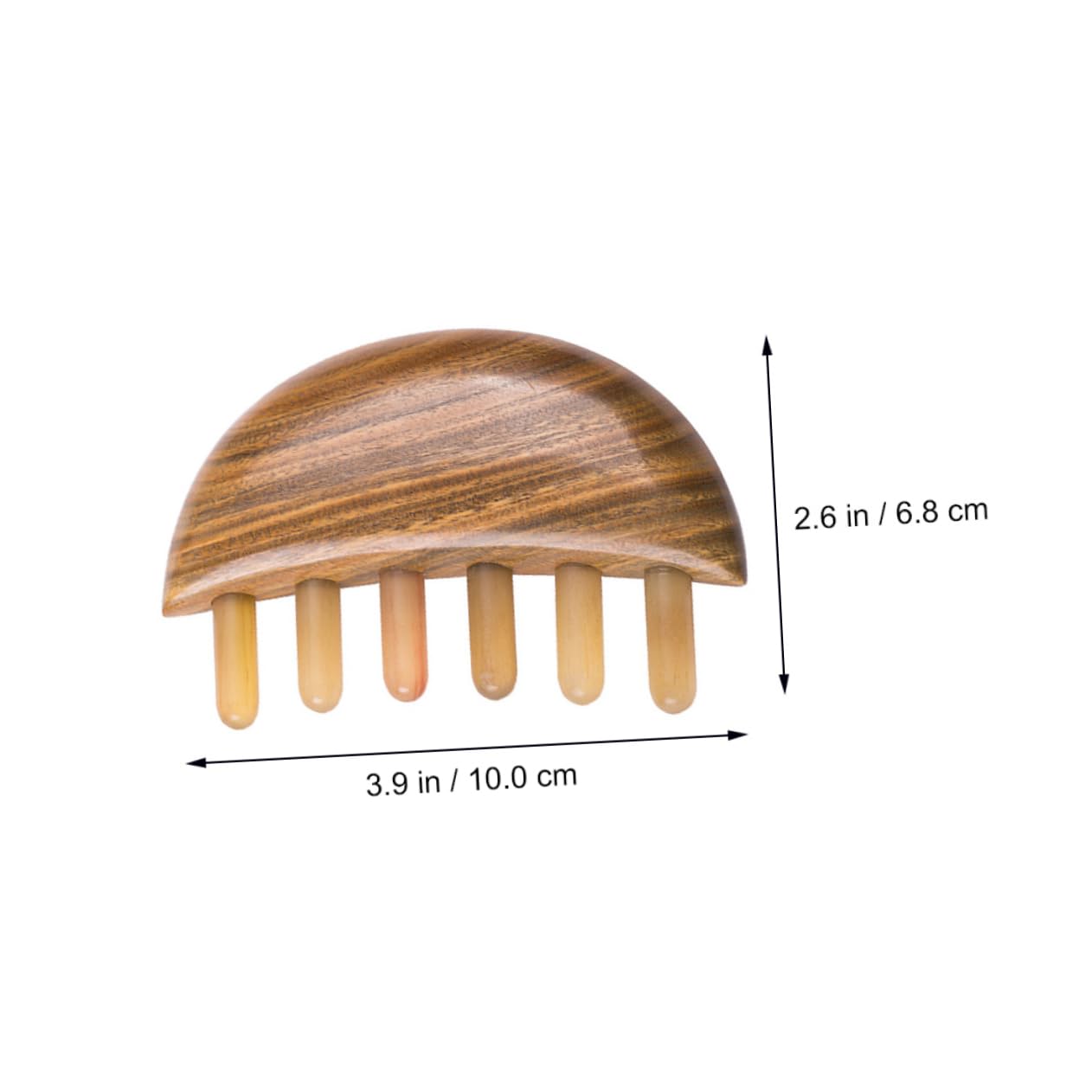 VICASKY Peine de Peine de Cuerno de Búfalo Dientes Anchos para Cabello Liso Peinado Baño