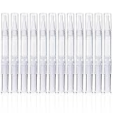 12Pcs 3 ml Empty Nail Oil Pen with Brush Tip, Transparent Twist Pens, Lip Gloss Brush Applicators, E