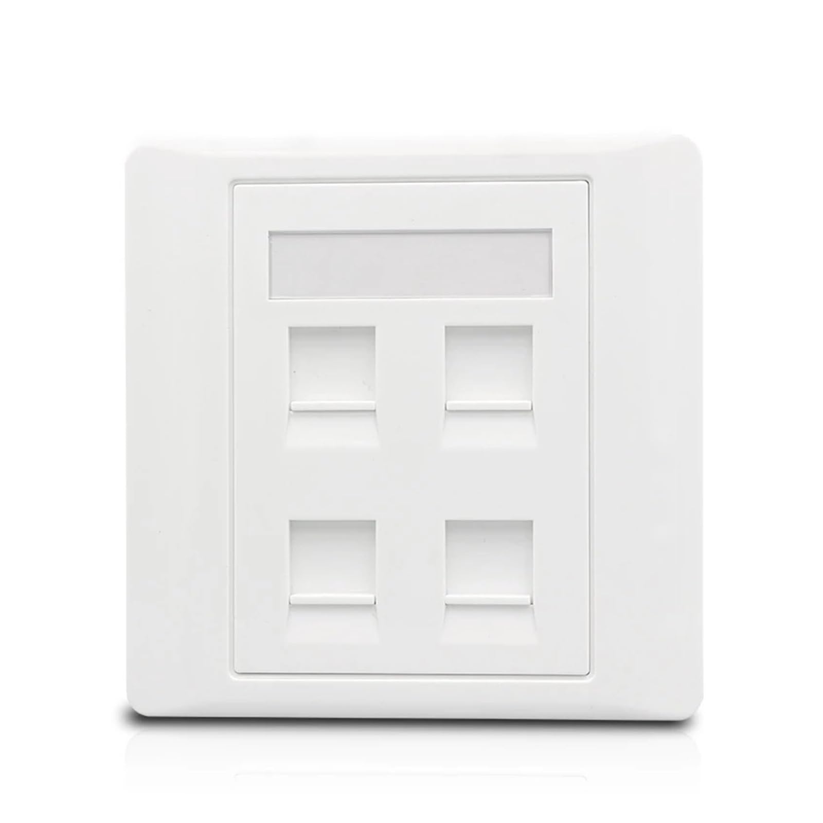 Prise RJ45 CAT8 4 ports, vitesse réseau 40 Gbit/s 2000 MHz, panneau mural Internet CAT.8 4 broches, blanc