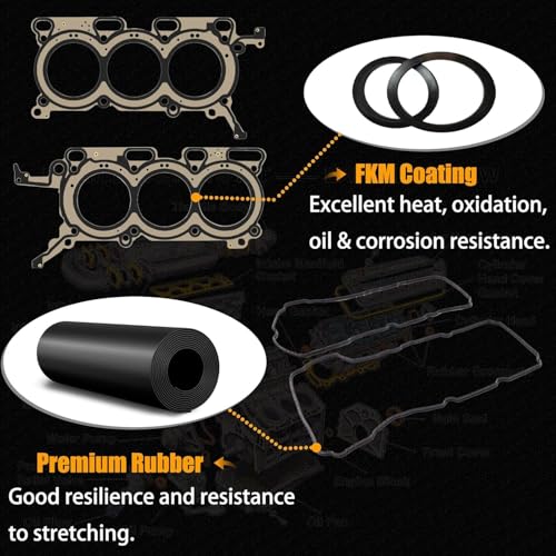 Image of Head Gasket W /Bolts for 2011-2019 Ford Edge Explorer Flex Taurus 3.5L V6 DOHC Naturally Aspirated HS26487PT2