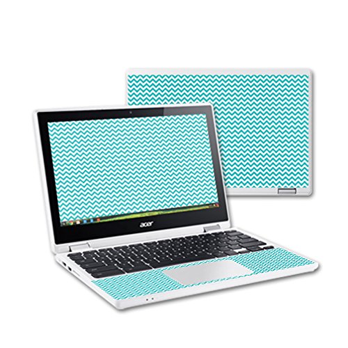 MightySkins Vinyl Skin For Acer Chromebook R11 - Green Flames Design, Protective Decal Wrap (Made In USA) - View #6