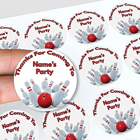 Personalised Bowling Party Stickers by AK Giftshop Cover