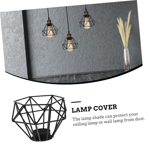 Image of VANZACK Industrial Light Shades Metal Lamp Shades Ceiling Lamp Covers Hanging Lighting Cord Fixture, 2 Pieces