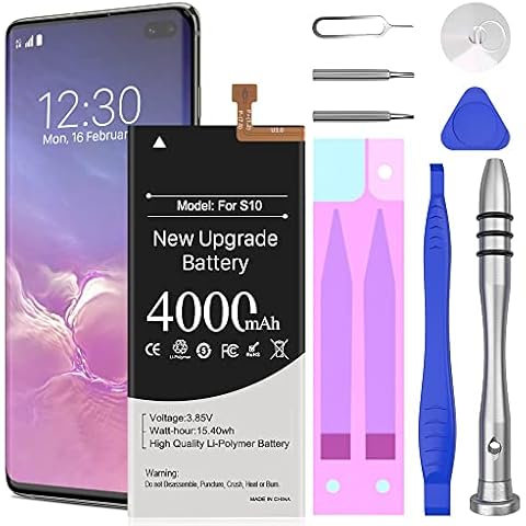4000mAh Replacement Battery for Galaxy S10, Compatible with Samsung Galaxy S10 Battery Replacement for Samsung Galaxy S10 SM-G973F G973U G973W G973U1 G9730 G973N G973X with Repair Tool Kits Cover