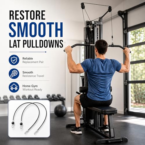 Kit de 2 câbles de rechange pour gymnases de type Bowflex 104 cm