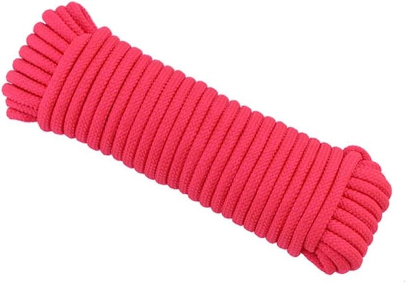 Nylon Rope Solid Braided Twisted Polyester Cord durable Nylon Rope 20-100 long Grade Nylon Rope for Garden, Patio, Camping Multifunctional nylon rope (Color : 6mm, Size : 50m)