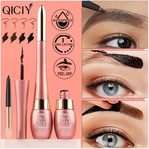 Image of 2-in-1 Eyebrow Pencil & Tint Duo Waterproof, Smudge-Proof, Long Lasting Compact for On-the-Go Touch-Ups 03#