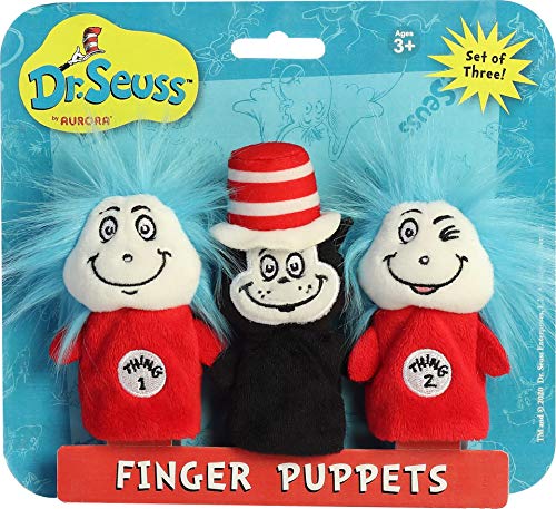 Aurora - Dr Seuss - 3´´´´ Dr. Seuss Finger Puppet Set, Multicolor