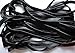 LYRACCES Satin bias Tape Lip Cotton Fabric Cord Edge Rope Ribbon Upholstery Sewing Piping Trims 10yards (Black #4)
