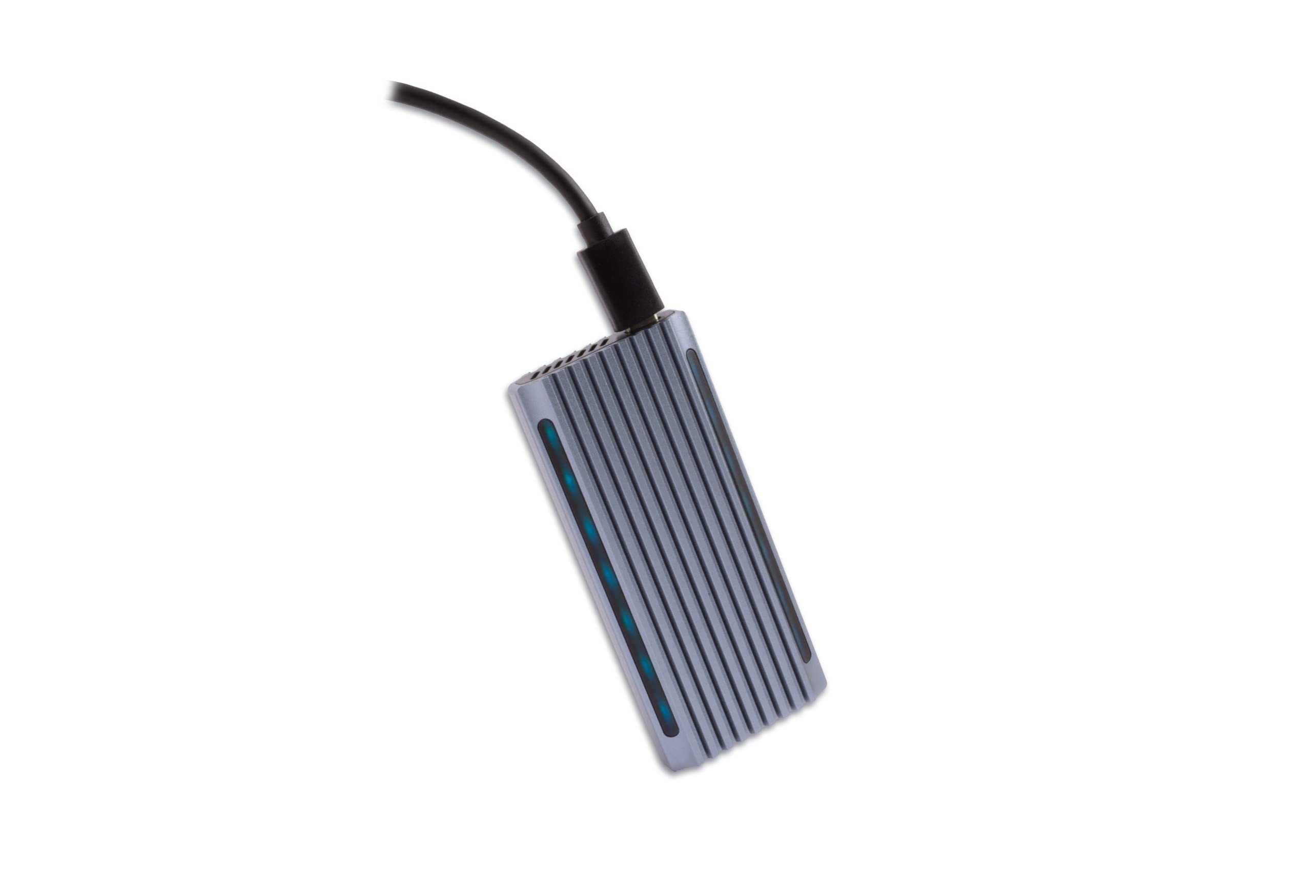 COOLBOX DeepGaming Custodia Per SSD M.2 NVMe USB 3.1 Gen2 10Gbps - Alluminio, RGB, Per 2230/2242/2260/2280 - 3