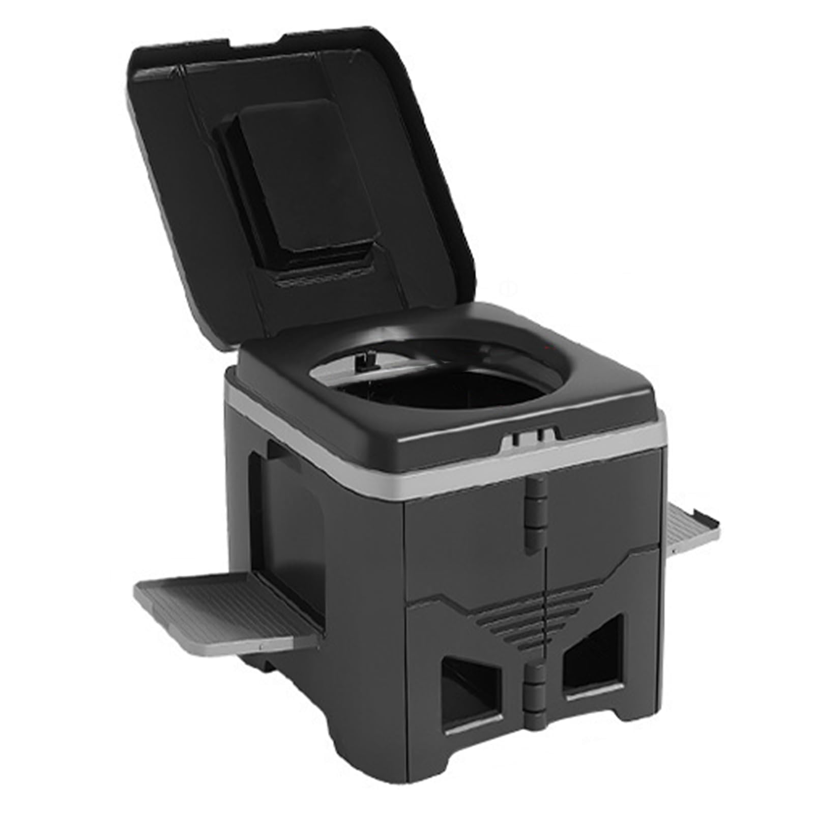 WENINETIES 1 Set Portable Folding Toilet for Skoda Karoq 2021-2024, Outdoor Camping Car Commode Mobile Loo for Hiking Fishing Long Trips Festivals Sturdy,Schwarz