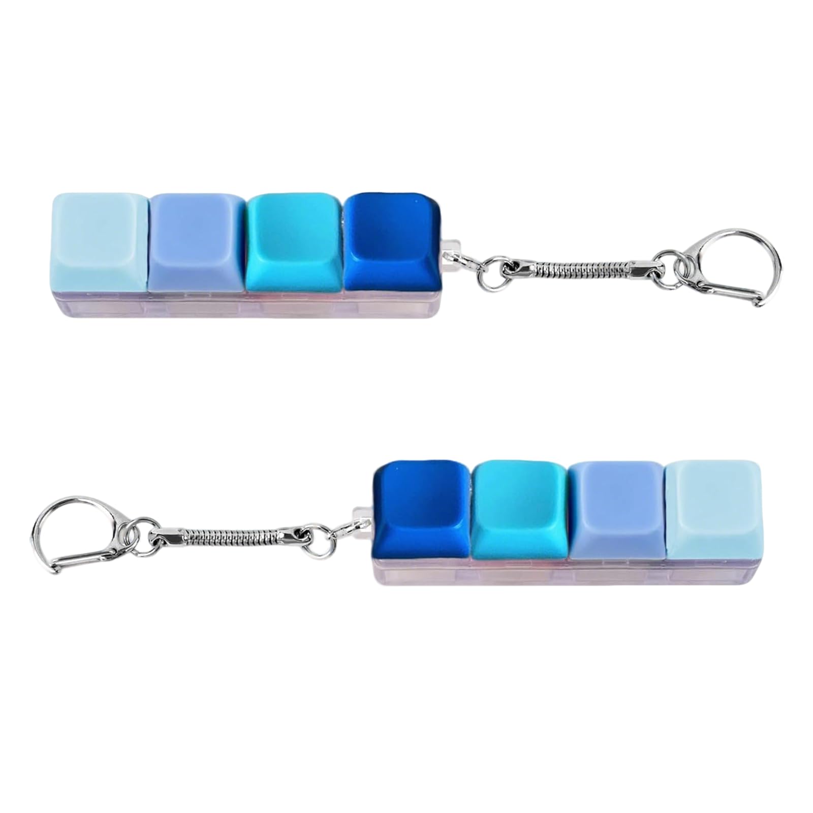 Pence & Moon Collective 2 PCS Fidget Keyboard, 4 Keys Decompression, with Gradient Blue Keycaps for Office to Relief Stress Pass