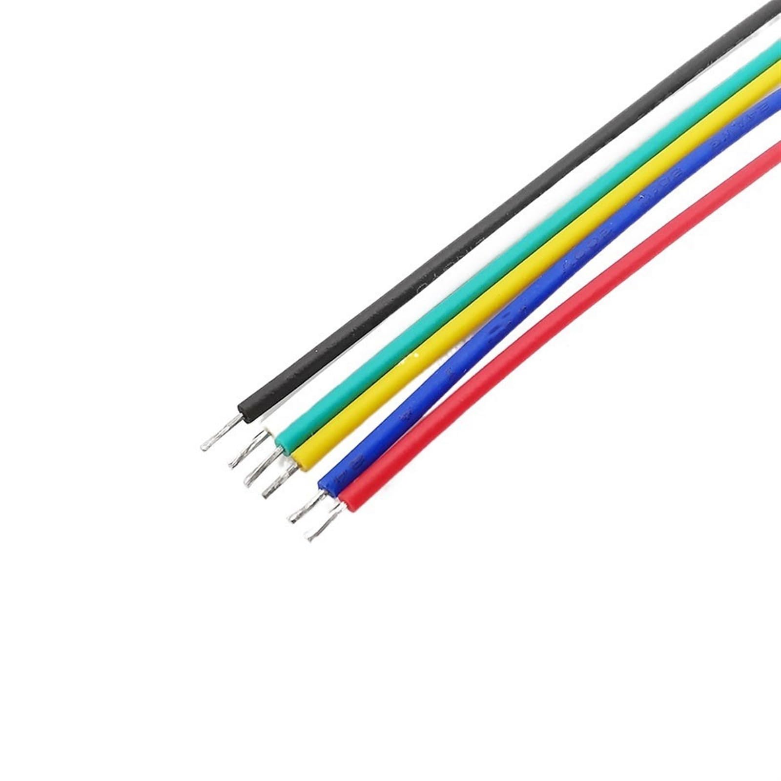 Outdoor Extension 100Pcs 24AWG Tin Plated Solder Cable Breadboard Jumper Cable Wire Flexible Two Ends 5CM 20CM Electronic Wire Solar sheathed(Blue,10CM)