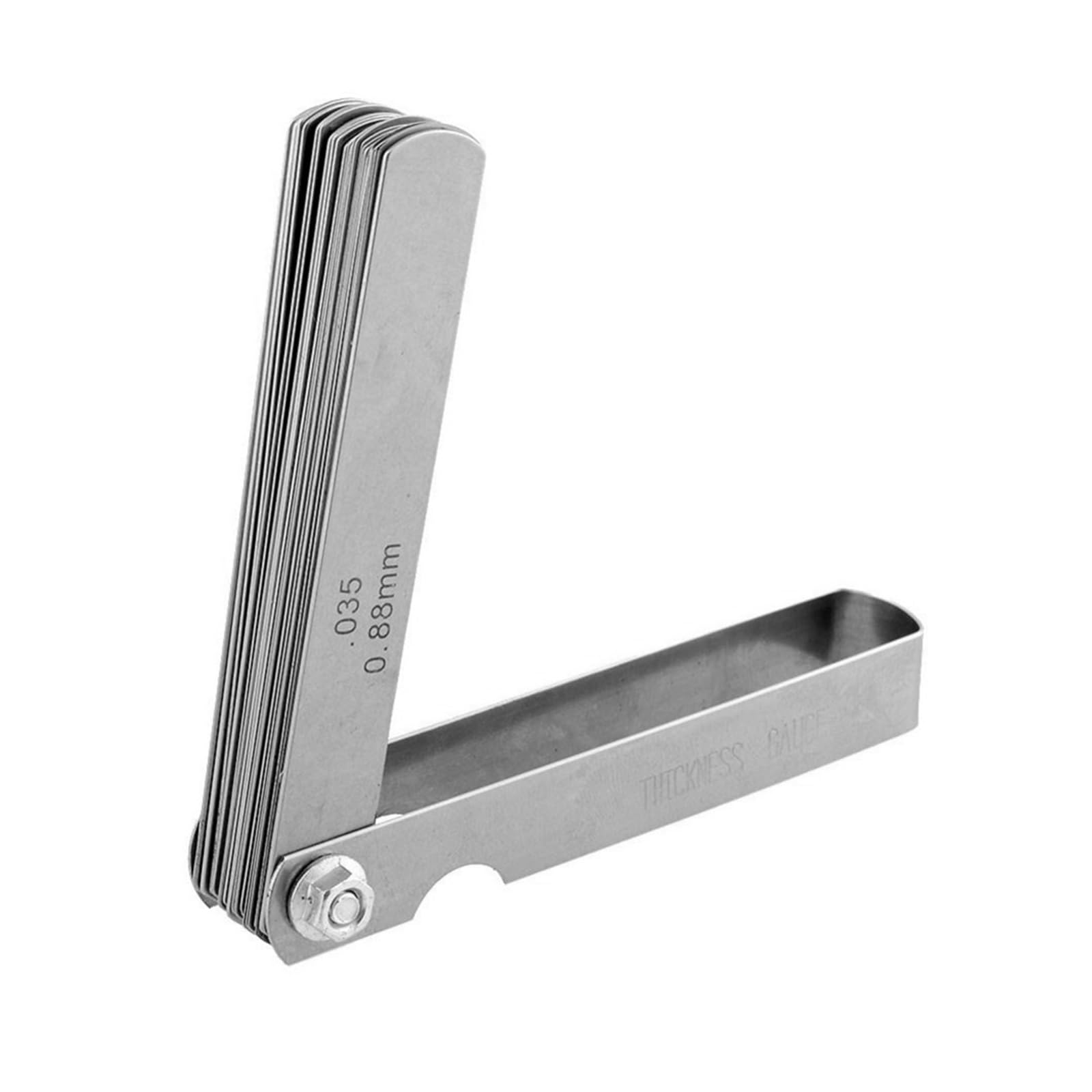 Cfwwsaq One Color Feeler Gauges, Stainless Steel 32 Blades 0.04-0.88Mm Thickness Gap Metric Filler Feeler Gauge