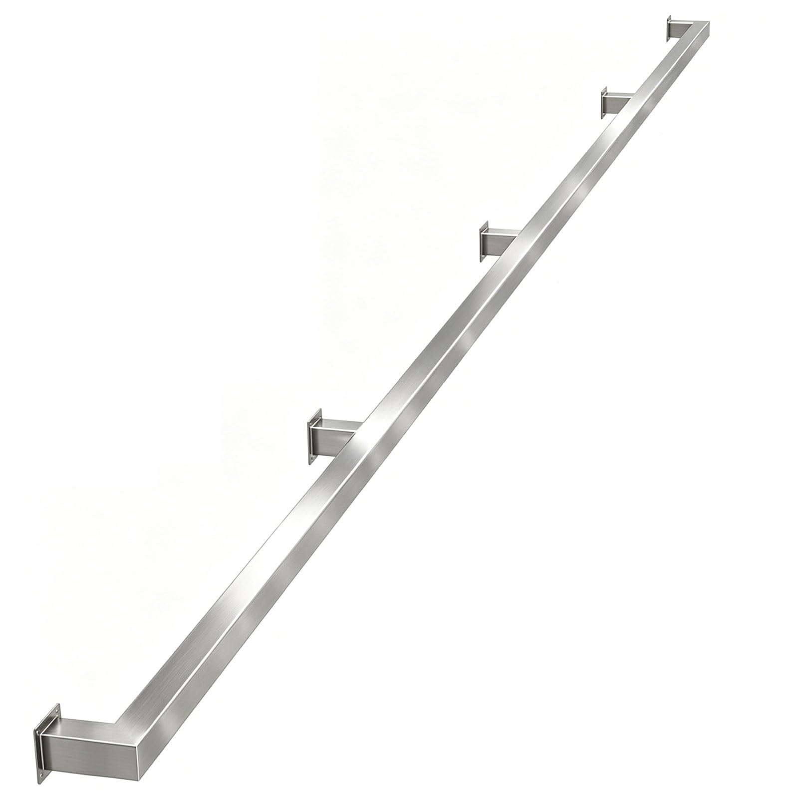 Sxbhdm One Color Modern Stainless Steel Stairs Banister Handrail - 1Ft~20Ft Complete Kit, Wall Mounted Staircase Railing, Safety Hand Rails For Indoor And Outdoor(14Ft/420Cm)