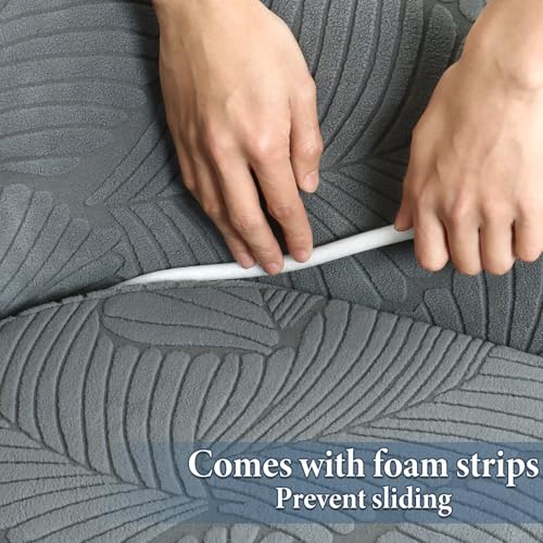 Betylifoy Stuhlhussen 2er Set Stuhlhussen mit Armlehne Stretch Stuhlbezug Abnehmbare Waschbar Stuhl Bezug Stuhlbezüge für Esszimmer Restaurant Bürostuhl (2, Dunkelgrau, Universal)