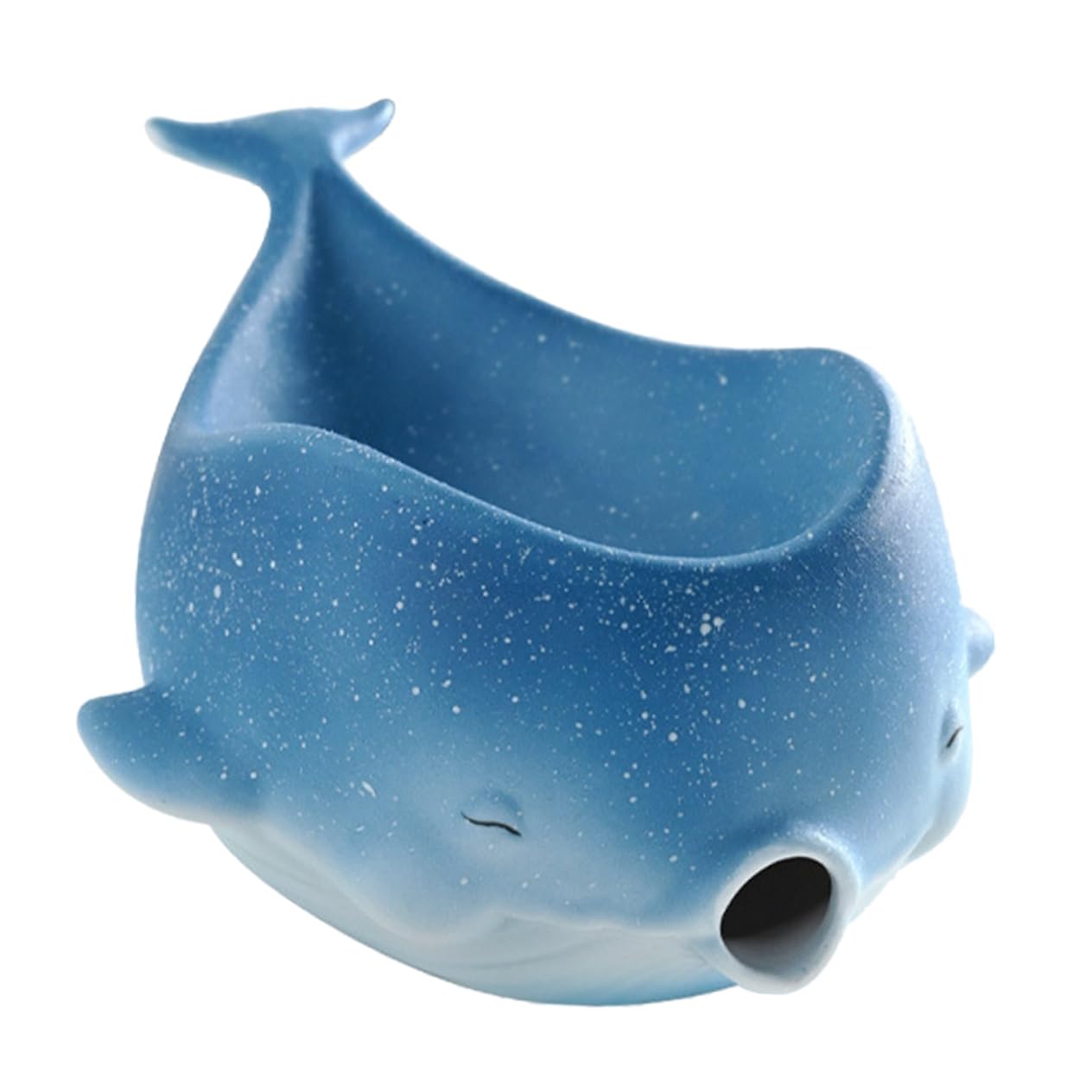 Happyyami Seifenschale Niedliche Seifenablage mit Selbstentwässerung Keramik in Walform Hält Seife Trocken und Sauber für Badezimmer und Home Decor