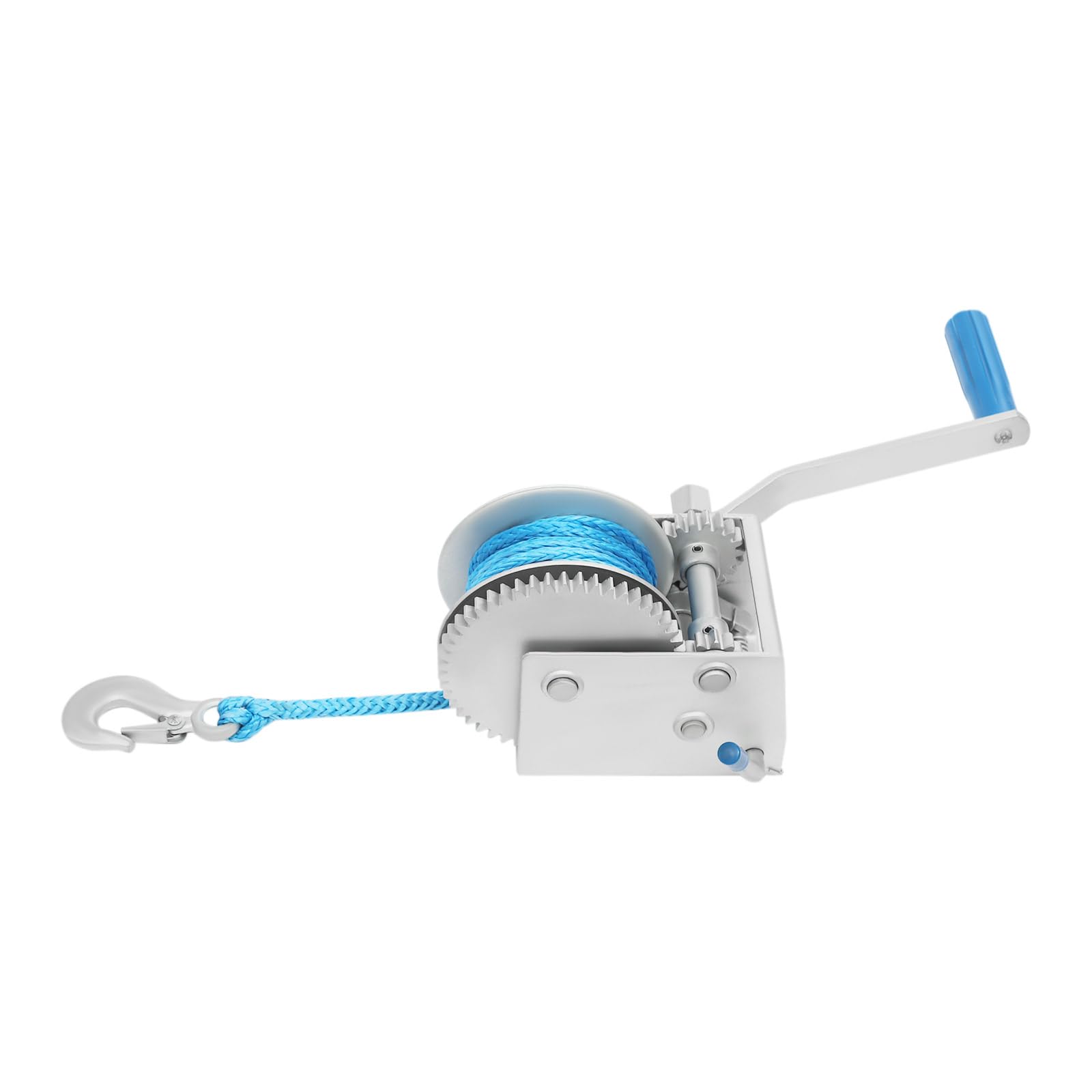 Verricello per barca, 1180-2000 kg, forza di trazione 3:1/5:1/10:1, rapporto 7 m, corda, verricello manuale, piccolo, con blocco in acciaio, dacromet, per barca, rimorchio, yacht (nylon 2000 kg)
