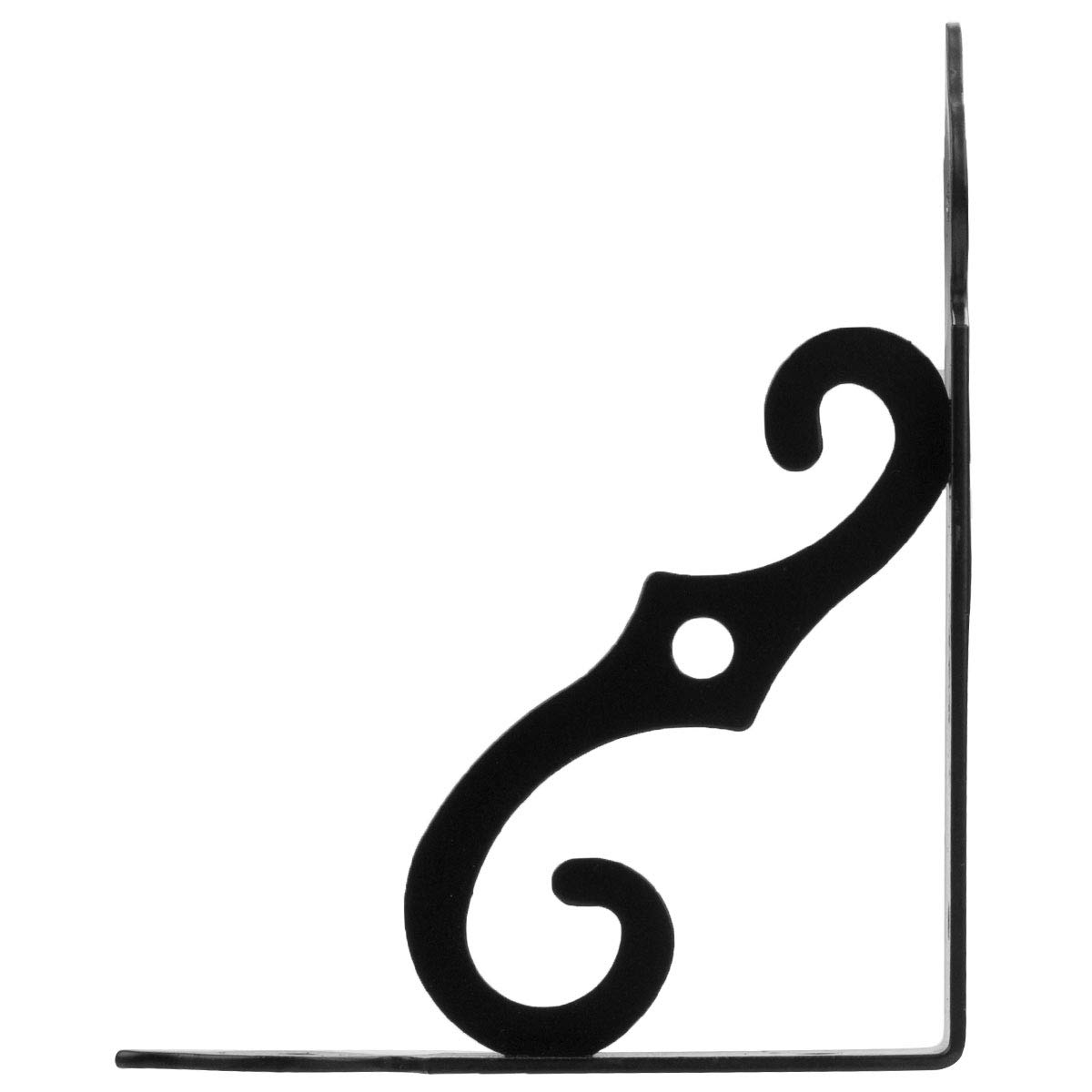 14 x 10,9 cm staffe decorative per mensole in metallo nero resistente, 4 staffe per mensole con viti, Acrux7 staffe angolari per mensole – Staffe a L resistenti