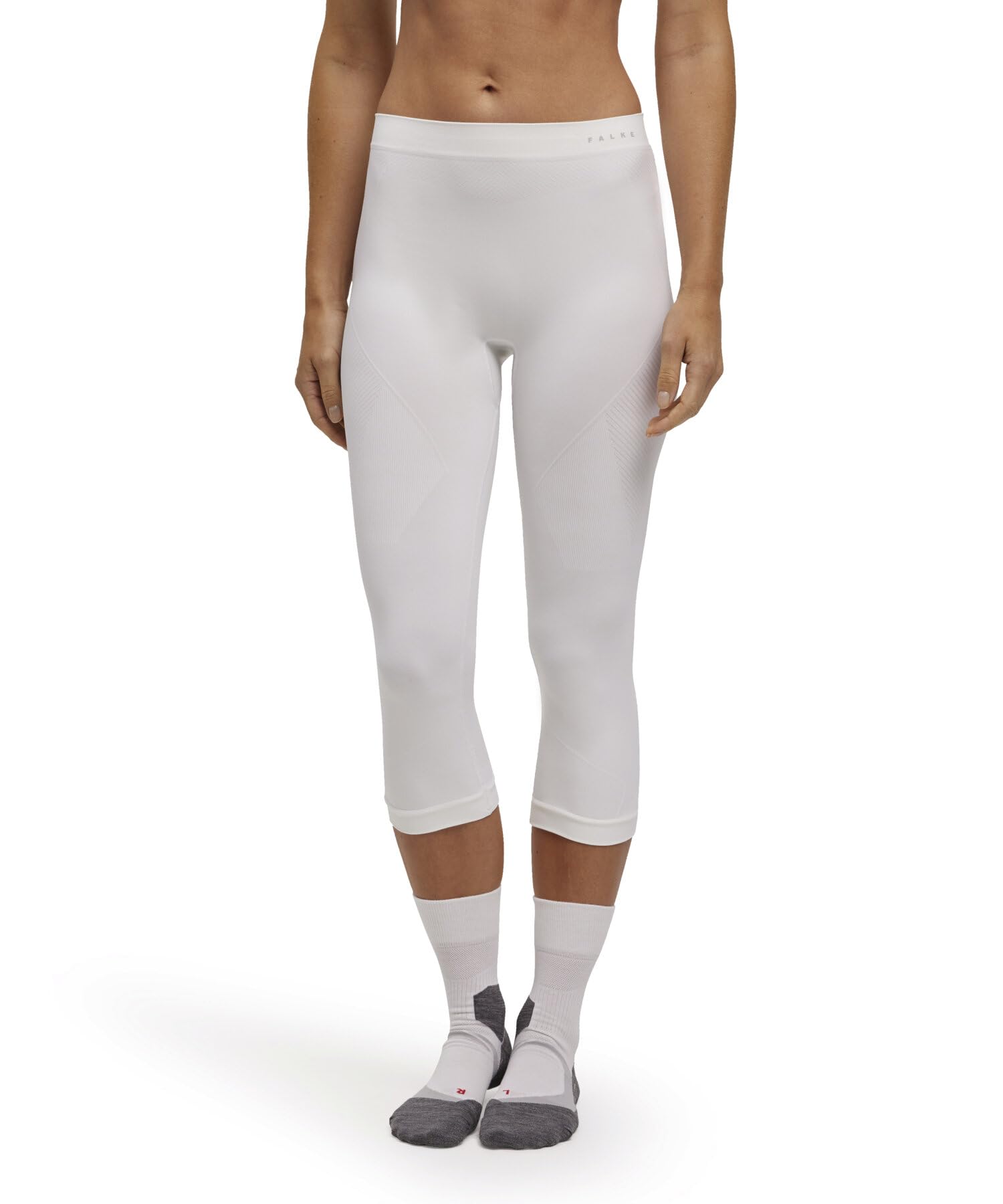 FALKE Women's Warm 3/4 Base Layer Bottoms 2860 White XS