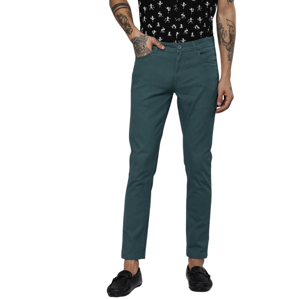 The Indian Garage CoMen's Slim Fit Mid Rise Chinos