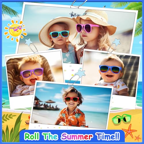 Kids Sunglasses Bulk, Kids Sunglasses Party Favors, 12 Pack Neon Party Sunglasses for Kids, Boys and Girls, Beach Pool Birthday Party Supplies, Goody Bag Favors,Great Gift for Kids Party Favors4