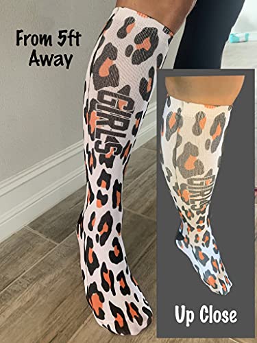 FAN STAR Personalized Custom Pink Ribbon Awareness Knee High Socks Youth Sizing4