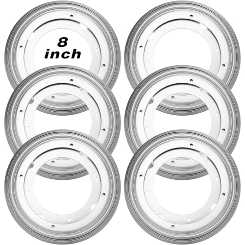 Mumufy 6 Pcs 8 Inches Lazy Susan Turntable, 360° Rotating Swivel Base