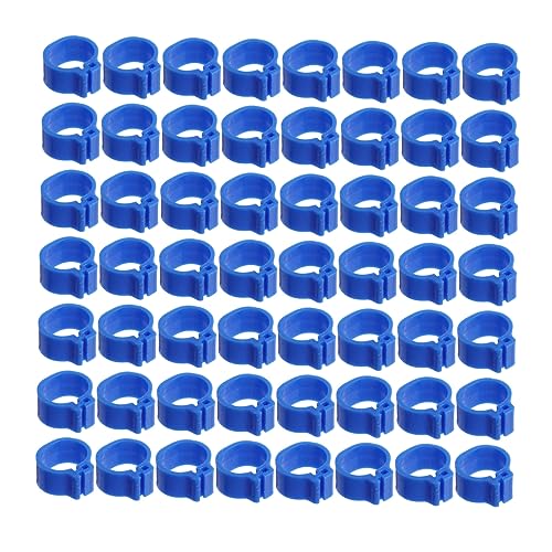 HOLIDYOYO 100 Pcs Leg Bands Practical Clip Identification Rings for Poultry Management Easy to Apply and for Adult Pigeons Ducks and Chickens