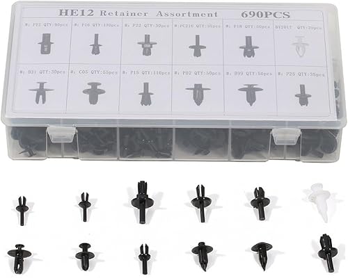 Miniatura 9 de SCITOO Kit de reemplazo de tornillos de expansión para retenedores de automóvil, clips de remache de empuje para parachoques