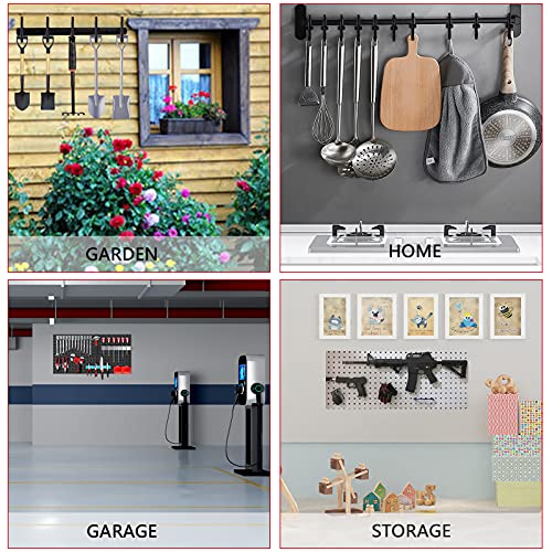 Pegboard J Hooks Locking J Style for Pegboard 200 Packs Plastic Hooks for Pegboard Hook Attachments Peg Board Accessories Garage Tool Storage Jewelry Organizer Craft Hooks ( Black)