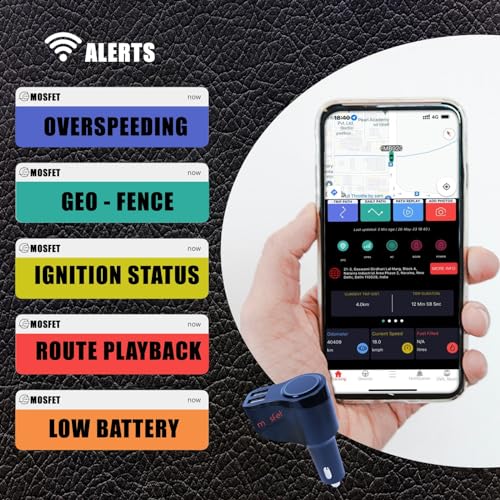 Image of Mosfet Superfast 4G GPS Tracker with 2 USB Charging Port : 1-Month Subscription, Multifunctional, Tow Away-Parking & Tamper Alerts, Door & AC Alerts, No-Wire Tampering. Ideal Vehicle Activity History