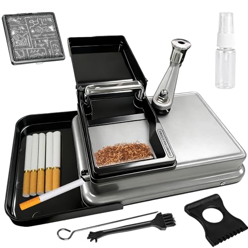 Infreecs Zigarettenstopfmaschine, Manuelle Stopfmaschine für Zigaretten 8mm, Zigaretten Stopfgerät mit Zubehör Aufbewahrungsbox für einfache und konsistente Zigarettenherstellung, Männergeschenk