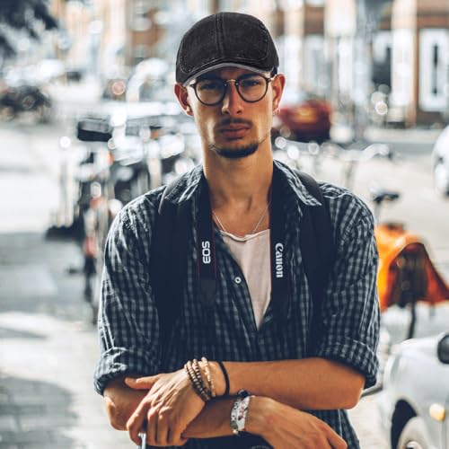 Image of 3Pcs Men's Newsboy Caps Cotton Cooling Hat Adjustable Flat Cap for Men
