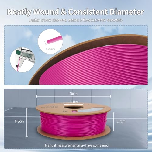 Image of 3D Printing Filament High-Speed PLA Filament 1.75mm 300mm /s 1kg Cardboard Spool Dimensional Accuracy + /- 0.03 mm Fit Most 3D FDM Printer-Purple